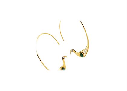 Gold Plated | Diamond Cut Bangle Earrings Without V